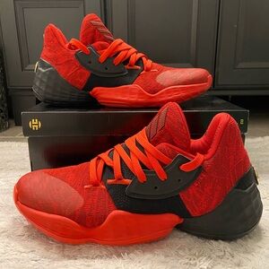 Adidas Harden Vol. 4 Red Basketball Shoes